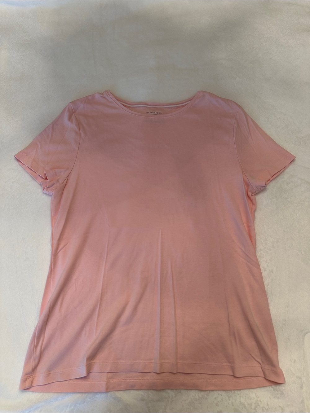 Talbots Short Sleeve Crewneck Tee in Light Pink